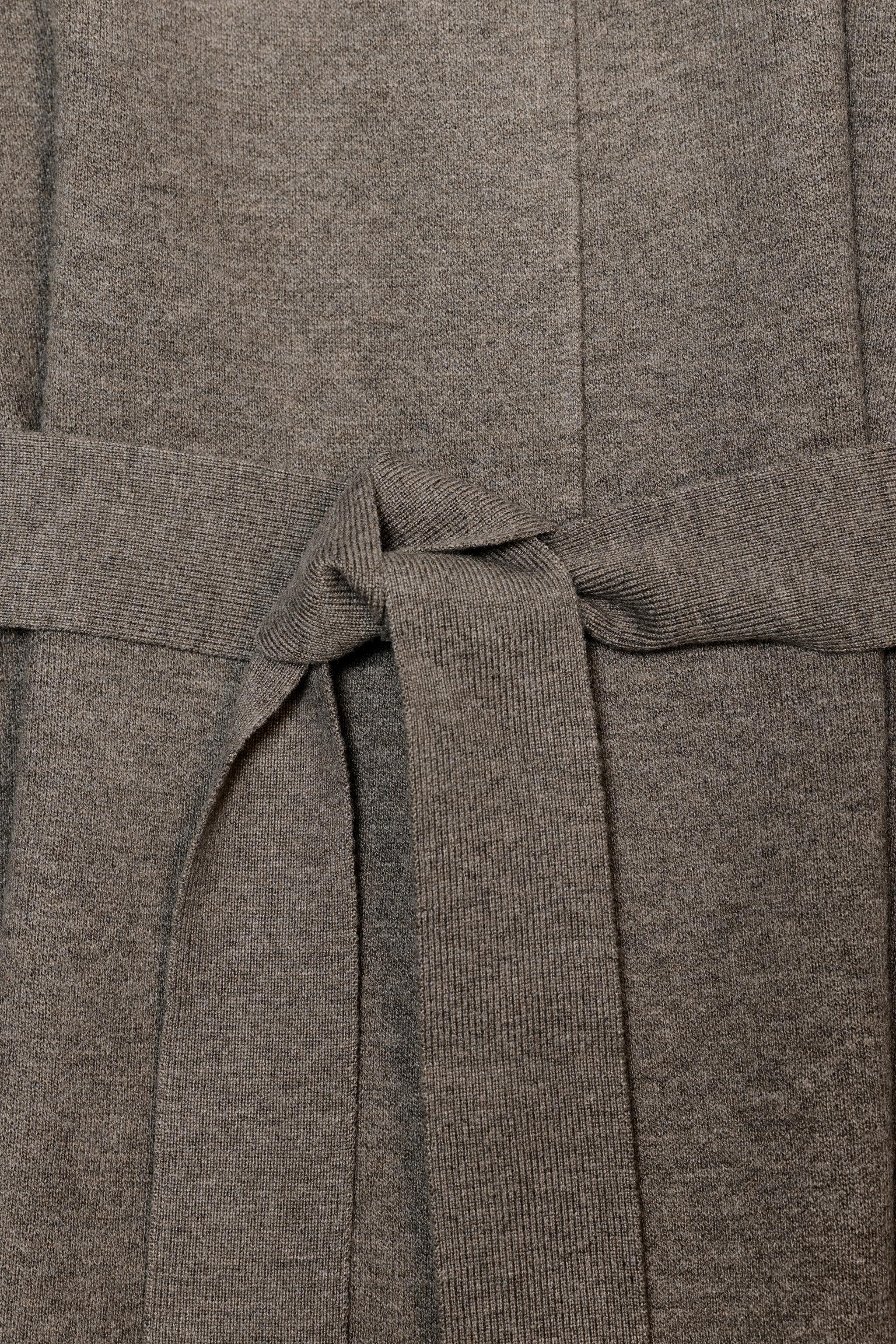 BELTED KNIT CARDIGAN